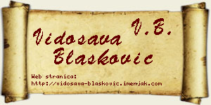 Vidosava Blašković vizit kartica